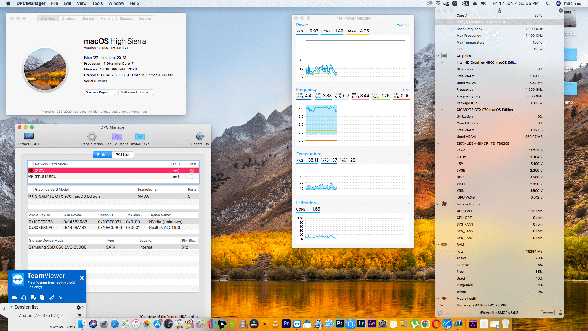 Success Hackintosh macOS High Sierra 10.13.6 Build 17G14042 in Gigabyte GA-Z97X-UD3H-BK + Intel Core i7 4790K + Gigabyte GTX 970